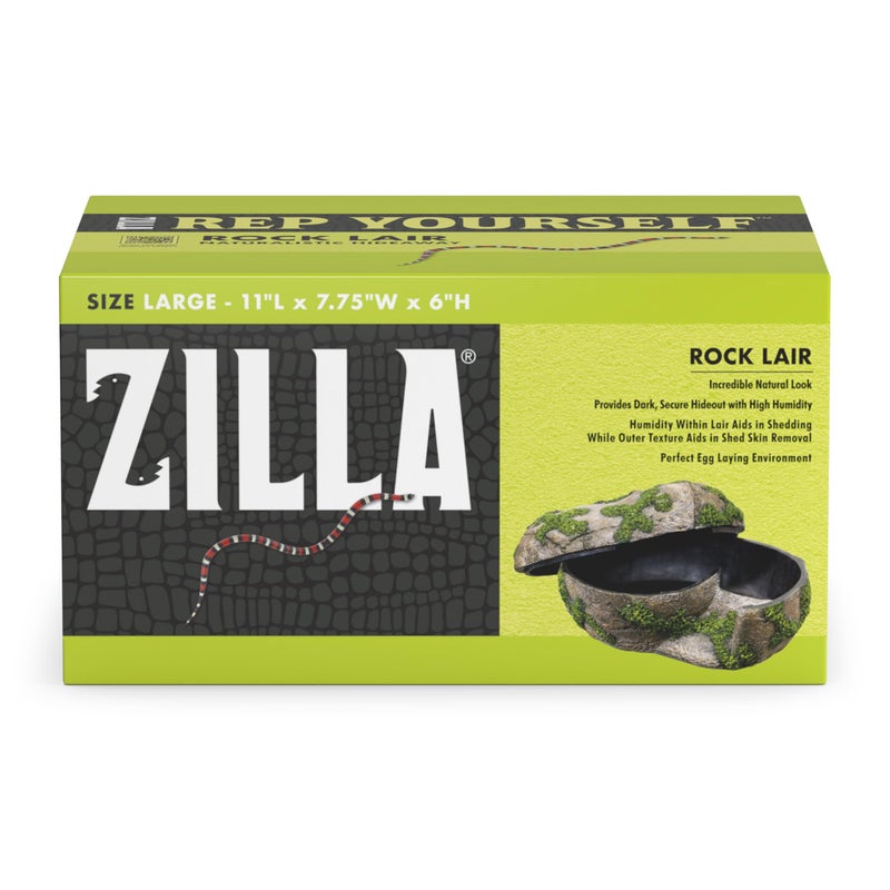 Zilla Pet Terrarium Rock Lair, Reptile Hide for Lizards, Snakes and More, Large - Image 4